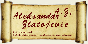 Aleksandar Zlatojević vizit kartica